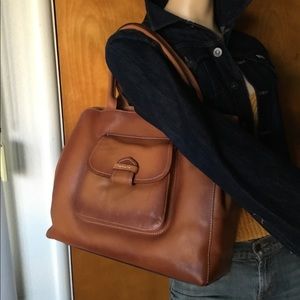 CAVALCANI VEG. DYED CUOIO ITALY LEATHER BAG 🇮🇹